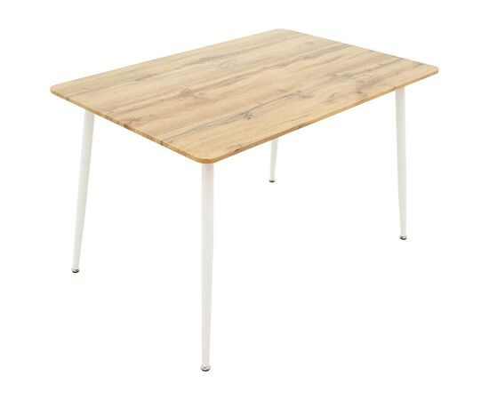 Τραπέζι Cuba pakoworld MDF sonoma-λευκό 120x80x75εκ - ΤΡΑΠΕΖΙΑ ΚΟΥΖΙΝΑΣ στο Milonadakis.gr
