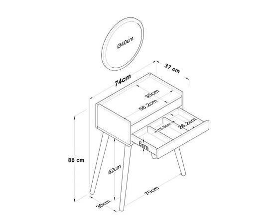 Τουαλέτα - καθρέπτης Globy pakoworld λευκό 74x37x86εκ - ΣΥΡΤΑΡΙΕΡΕΣ - ΤΟΥΑΛΕΤΕΣ στο Milonadakis.gr