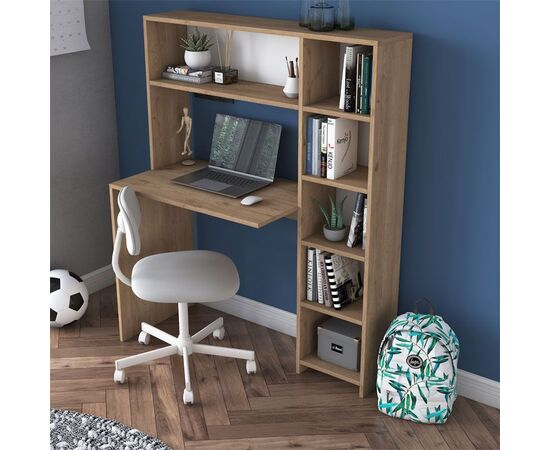 Γραφείο με βιβλιοθήκη Bookie pakoworld sonoma 113x40x142εκ - ΓΡΑΦΕΙΑ στο Milonadakis.gr