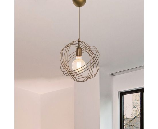 Φωτιστικό οροφής μονόφωτο Idris pakoworld E27 χρυσό Φ30x75εκ - ΦΩΤΙΣΤΙΚΑ ΟΡΟΦΗΣ στο Milonadakis.gr