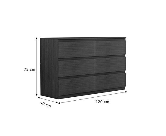 Συρταριέρα Cindy pakoworld 6 συρταριών wenge 120x40x75εκ - ΣΥΡΤΑΡΙΕΡΕΣ - ΤΟΥΑΛΕΤΕΣ στο Milonadakis.gr
