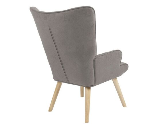 Πολυθρόνα Fluffy pakoworld ύφασμα γκρι-πόδι rubberwood φυσικό 75x69x96εκ - ΚΑΡΕΚΛΕΣ - ΠΟΛΥΘΡΟΝΕΣ ΕΣ. στο Milonadakis.gr
