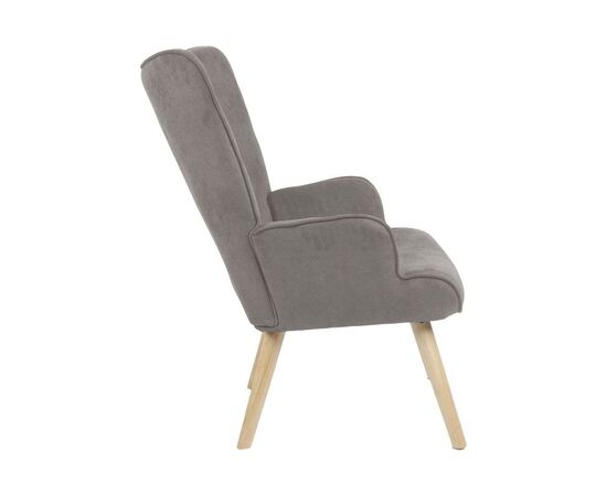 Πολυθρόνα Fluffy pakoworld ύφασμα γκρι-πόδι rubberwood φυσικό 75x69x96εκ - ΚΑΡΕΚΛΕΣ - ΠΟΛΥΘΡΟΝΕΣ ΕΣ. στο Milonadakis.gr
