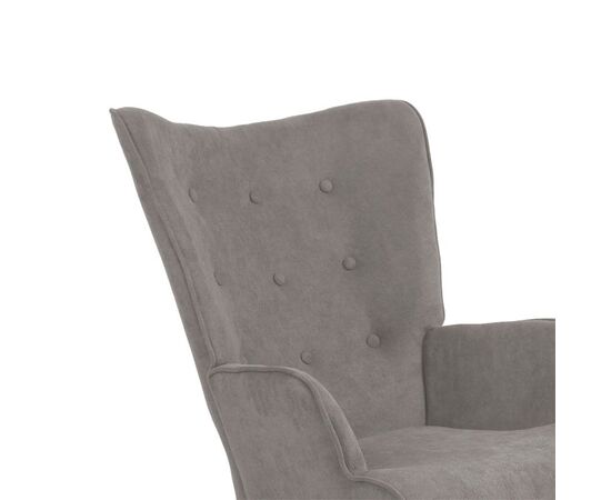Πολυθρόνα Fluffy pakoworld ύφασμα γκρι-πόδι rubberwood φυσικό 75x69x96εκ - ΚΑΡΕΚΛΕΣ - ΠΟΛΥΘΡΟΝΕΣ ΕΣ. στο Milonadakis.gr