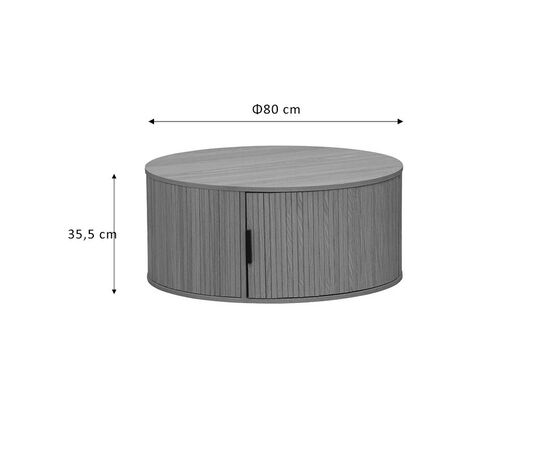 Τραπέζι σαλονιού Scandi pakoworld MDF φυσικό Φ80x35.5εκ - ΤΡΑΠΕΖΑΚΙΑ ΣΑΛΟΝΙΟΥ στο Milonadakis.gr