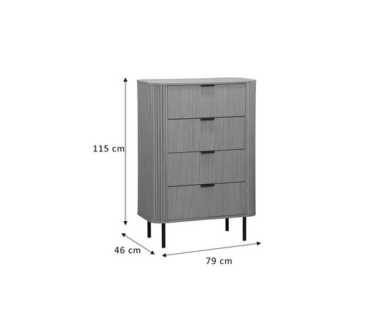 Συρταριέρα Scandi pakoworld με 4 συρτάρια φυσικό 79x46x115εκ - ΣΥΡΤΑΡΙΕΡΕΣ - ΤΟΥΑΛΕΤΕΣ στο Milonadakis.gr
