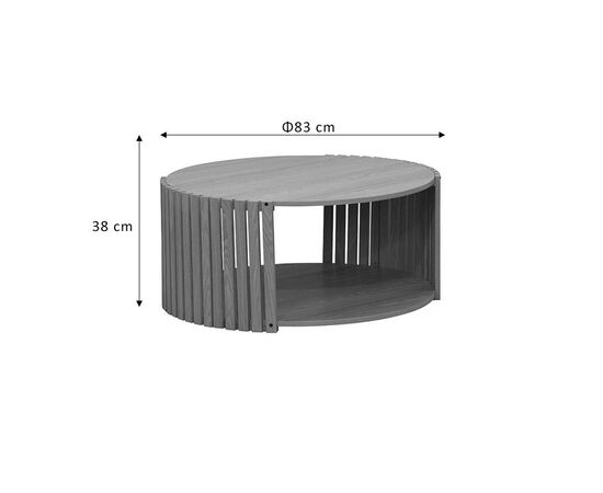 Τραπέζι σαλονιού Heavenly pakoworld MDF φυσικό Φ83x38εκ - ΤΡΑΠΕΖΑΚΙΑ ΣΑΛΟΝΙΟΥ στο Milonadakis.gr