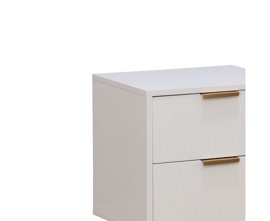 Κομοδίνο Culture pakoworld με 2 συρτάρια λευκό-χρυσό 40x35x52εκ - ΚΟΜΟΔΙΝΑ στο Milonadakis.gr