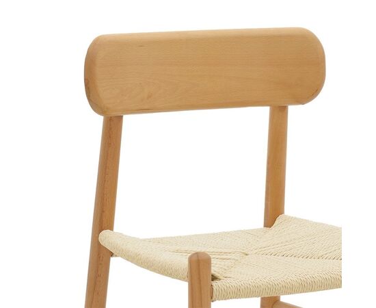 Καρέκλα Thomas pakoworld ξύλο οξιάς φυσικό-έδρα φυσικό σχοινί 44x36x79εκ - ΚΑΡΕΚΛΕΣ - ΠΟΛΥΘΡΟΝΕΣ ΕΣ. στο Milonadakis.gr