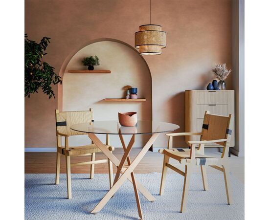 Πολυθρόνα Olivier pakoworld ξύλο οξιάς φυσικό μαύρο-έδρα φυσικό σχοινί 62x60x85εκ - ΚΑΡΕΚΛΕΣ - ΠΟΛΥΘΡΟΝΕΣ στο Milonadakis.gr