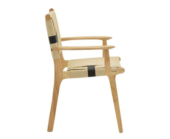 Πολυθρόνα Olivier pakoworld ξύλο οξιάς φυσικό μαύρο-έδρα φυσικό σχοινί 62x60x85εκ - ΚΑΡΕΚΛΕΣ - ΠΟΛΥΘΡΟΝΕΣ στο Milonadakis.gr