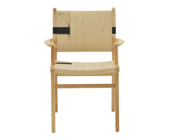 Πολυθρόνα Olivier pakoworld ξύλο οξιάς φυσικό μαύρο-έδρα φυσικό σχοινί 62x60x85εκ - ΚΑΡΕΚΛΕΣ - ΠΟΛΥΘΡΟΝΕΣ στο Milonadakis.gr