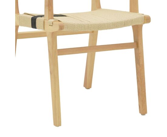 Πολυθρόνα Olivier pakoworld ξύλο οξιάς φυσικό μαύρο-έδρα φυσικό σχοινί 62x60x85εκ - ΚΑΡΕΚΛΕΣ - ΠΟΛΥΘΡΟΝΕΣ στο Milonadakis.gr