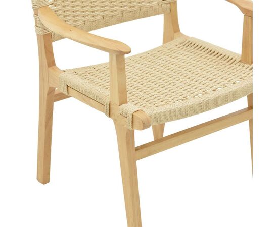 Πολυθρόνα Olivier pakoworld ξύλο οξιάς φυσικό-έδρα φυσικό σχοινί 62x60x85εκ - ΚΑΡΕΚΛΕΣ - ΠΟΛΥΘΡΟΝΕΣ στο Milonadakis.gr