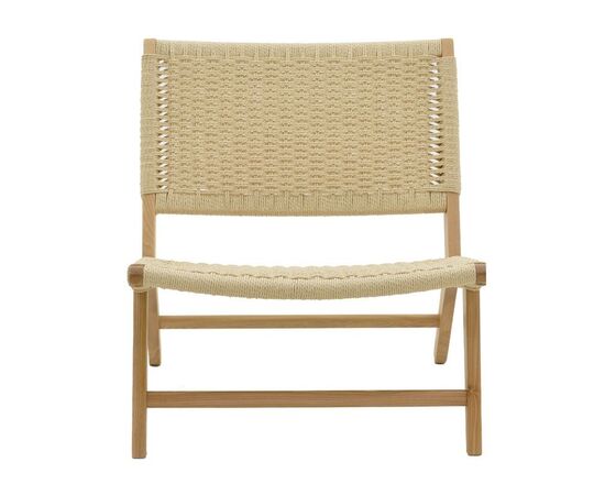 Πολυθρόνα Filippo pakoworld ξύλο οξιάς φυσικό-έδρα χρώμα φυσικό σχοινί 68x69x74εκ - ΚΑΡΕΚΛΕΣ - ΠΟΛΥΘΡΟΝΕΣ ΕΣ. στο Milonadakis.gr