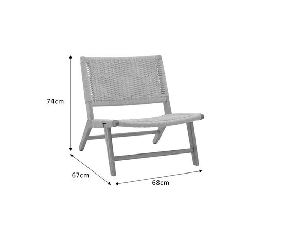 Πολυθρόνα Filippo pakoworld ξύλο οξιάς φυσικό-έδρα χρώμα φυσικό σχοινί 68x69x74εκ - ΚΑΡΕΚΛΕΣ - ΠΟΛΥΘΡΟΝΕΣ ΕΣ. στο Milonadakis.gr
