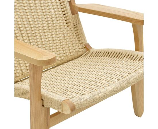 Πολυθρόνα Chiara pakoworld ξύλο οξιάς φυσικό-έδρα φυσικό σχοινί 70x68x75εκ - ΚΑΡΕΚΛΕΣ - ΠΟΛΥΘΡΟΝΕΣ ΕΣ. στο Milonadakis.gr