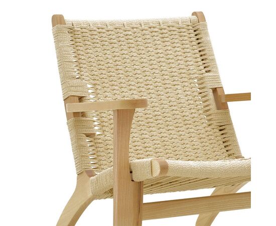 Πολυθρόνα Chiara pakoworld ξύλο οξιάς φυσικό-έδρα φυσικό σχοινί 70x68x75εκ - ΚΑΡΕΚΛΕΣ - ΠΟΛΥΘΡΟΝΕΣ ΕΣ. στο Milonadakis.gr