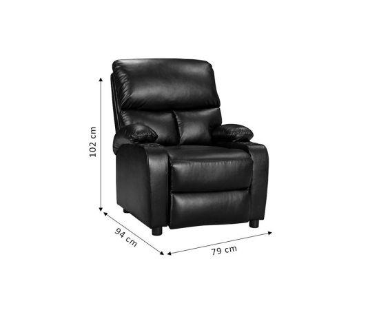 Πολυθρόνα  Gartia pakoworld relax PU μαύρο 79x94x102εκ - ΚΑΡΕΚΛΕΣ - ΠΟΛΥΘΡΟΝΕΣ ΕΣ. στο Milonadakis.gr