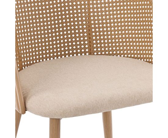 Καρέκλα Riccardo pakoworld φυσικό pe rattan-μπεζ ύφασμα-φυσικό μέταλλο 56x52x82εκ - ΚΑΡΕΚΛΕΣ - ΠΟΛΥΘΡΟΝΕΣ ΕΣ. στο Milonadakis.gr