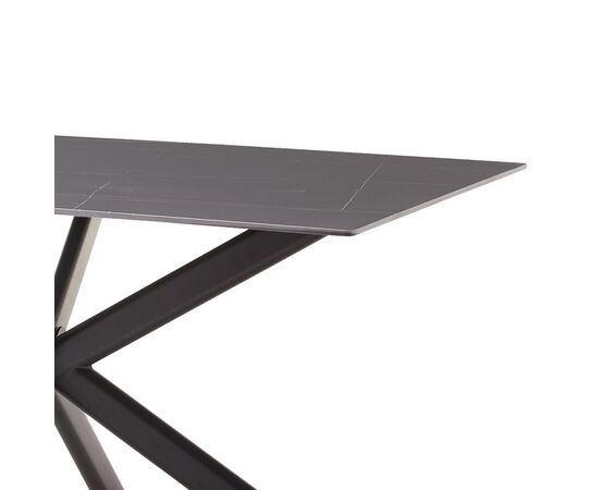 Τραπέζι Bethan pakoworld sintered stone γκρι cement-μαύρο 180x90x75εκ - ΤΡΑΠΕΖΙΑ ΚΟΥΖΙΝΑΣ στο Milonadakis.gr