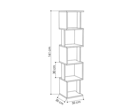 Βιβλιοθήκη - στήλη Piri pakoworld λευκό μελαμίνης 35x30x161εκ - ΒΙΒΛΙΟΘΗΚΕΣ στο Milonadakis.gr