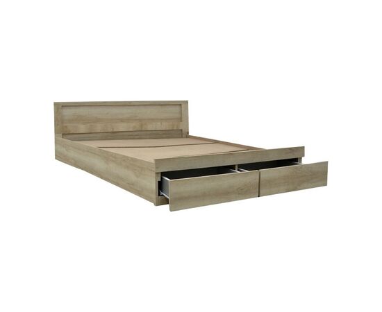 Κρεβάτι διπλό Nalos pakoworld με συρτάρι castillo-oak 140x200εκ - ΚΡΕΒΑΤΙΑ στο Milonadakis.gr