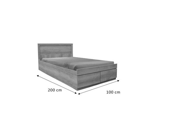 Κρεβάτι μονό Nalos pakoworld με συρτάρι castillo-oak 100x200εκ - ΚΡΕΒΑΤΙΑ στο Milonadakis.gr