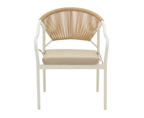 Πολυθρόνα Jerqui pakoworld wicker rattan φυσικό-μεταλλικό εκρού πόδι-μπεζ μαξιλάρι 60x64x78εκ - ΚΑΡΕΚΛΕΣ - ΠΟΛΥΘΡΟΝΕΣ στο Milonadakis.gr