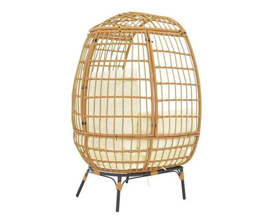 Πολυθρόνα Frox pakoworld wicker rattan φυσικό-μεταλλικό φυσικό-μαύρο πόδι-μπεζ μαξιλάρι 96x76x145εκ - ΚΑΡΕΚΛΕΣ - ΠΟΛΥΘΡΟΝΕΣ στο Milonadakis.gr