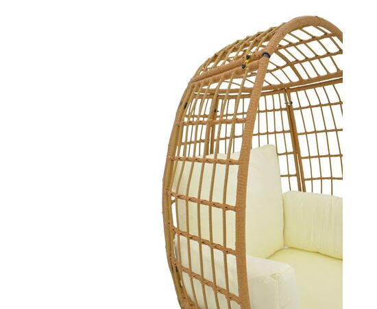 Πολυθρόνα Frox pakoworld wicker rattan φυσικό-μεταλλικό φυσικό-μαύρο πόδι-μπεζ μαξιλάρι 96x76x145εκ - ΚΑΡΕΚΛΕΣ - ΠΟΛΥΘΡΟΝΕΣ στο Milonadakis.gr