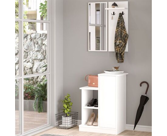 Έπιπλο εισόδου Wizbo pakoworld μελαμίνης λευκό 61x37x82.5εκ - ΕΠΙΠΛΑ ΕΙΣΟΔΟΥ στο Milonadakis.gr