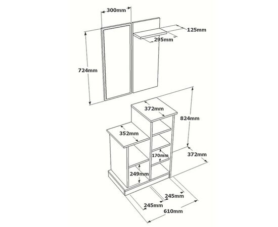 Έπιπλο εισόδου Wizbo pakoworld μελαμίνης λευκό 61x37x82.5εκ - ΕΠΙΠΛΑ ΕΙΣΟΔΟΥ στο Milonadakis.gr