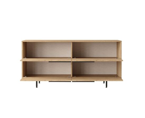 Μπουφές Lebon pakoworld μελαμίνης φυσικό-μαύρο 160x44.5x74εκ - ΜΠΟΥΦΕΔΕΣ-ΚΟΝΣΟΛΕΣ στο Milonadakis.gr