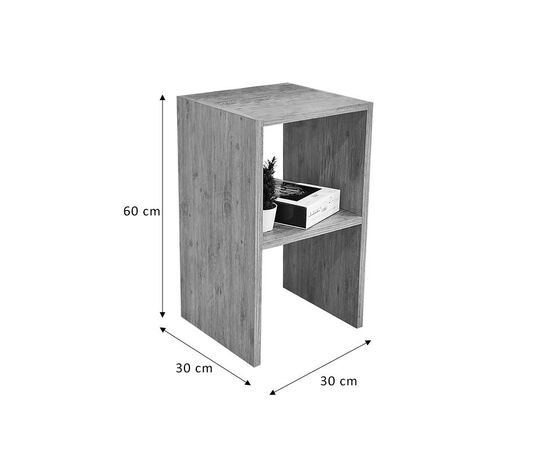 Βοηθητικό τραπέζι Leofric pakoworld μελαμίνης oak 30x30x60εκ - ΒΟΗΘΗΤΙΚΑ ΤΡΑΠΕΖΑΚΙΑ στο Milonadakis.gr