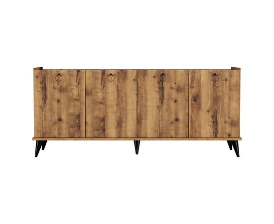 Μπουφές Lireta pakoworld μελαμίνης καρυδί-μαύρο 182x41x82.5εκ - ΜΠΟΥΦΕΔΕΣ-ΚΟΝΣΟΛΕΣ στο Milonadakis.gr