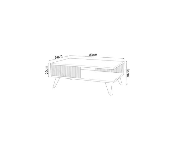 Τραπέζι σαλονιού Flipter pakoworld μελαμίνης oak-μαύρο 83x34x54εκ - ΤΡΑΠΕΖΑΚΙΑ ΣΑΛΟΝΙΟΥ στο Milonadakis.gr