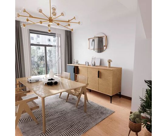 Μπουφές Tajesy pakoworld μελαμίνης ανθρακί-oak 180x40x78εκ - ΜΠΟΥΦΕΔΕΣ-ΚΟΝΣΟΛΕΣ στο Milonadakis.gr
