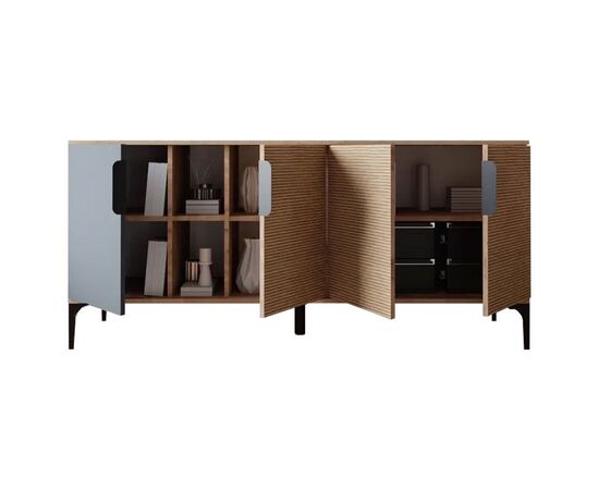 Μπουφές Tajesy pakoworld μελαμίνης ανθρακί-oak 180x40x78εκ - ΜΠΟΥΦΕΔΕΣ-ΚΟΝΣΟΛΕΣ στο Milonadakis.gr