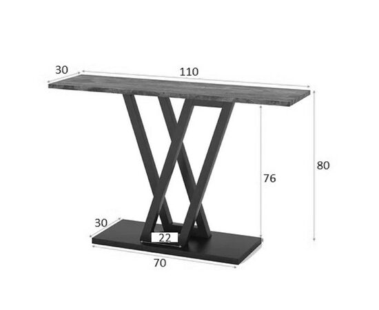 Κονσόλα Wirmo pakoworld καρυδί-μαύρο μέταλλο 110x30x80εκ - ΣΥΡΤΑΡΙΕΡΕΣ - ΤΟΥΑΛΕΤΕΣ στο Milonadakis.gr