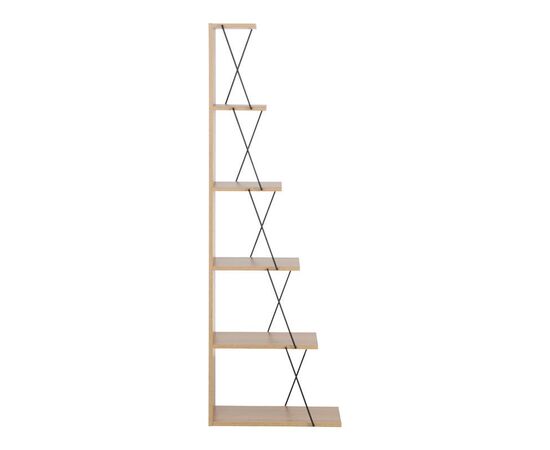 Βιβλιοθήκη mini Tars pakoworld  sonoma-μαύρο 50x22x150εκ - ΒΙΒΛΙΟΘΗΚΕΣ στο Milonadakis.gr