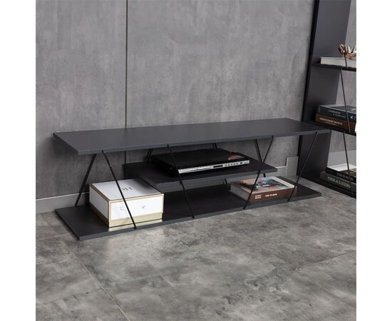 Έπιπλο τηλεόρασης Tars pakoworld ανθρακί-μαύρο 120x30x33εκ - ΕΠΙΠΛΑ ΤΗΛΕΟΡΑΣΗΣ στο Milonadakis.gr