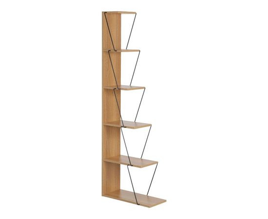 Βιβλιοθήκη mini Tars pakoworld sonoma-μαύρο 130x22x146εκ - ΒΙΒΛΙΟΘΗΚΕΣ στο Milonadakis.gr