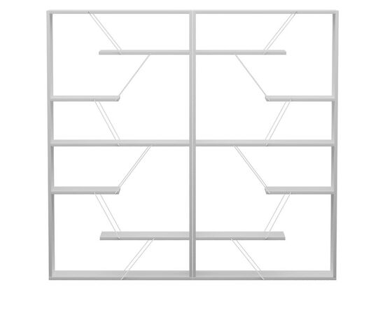Βιβλιοθήκη Tars pakoworld γκρι-λευκό 168x24x157εκ - ΒΙΒΛΙΟΘΗΚΕΣ στο Milonadakis.gr