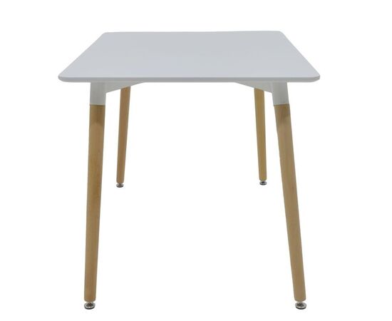 Τραπέζι Natali pakoworld MDF λευκό-πόδια φυσικό 120x80x76εκ - ΤΡΑΠΕΖΙΑ ΚΟΥΖΙΝΑΣ στο Milonadakis.gr