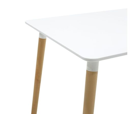 Τραπέζι Natali pakoworld MDF λευκό-πόδια φυσικό 120x80x76εκ - ΤΡΑΠΕΖΙΑ ΚΟΥΖΙΝΑΣ στο Milonadakis.gr