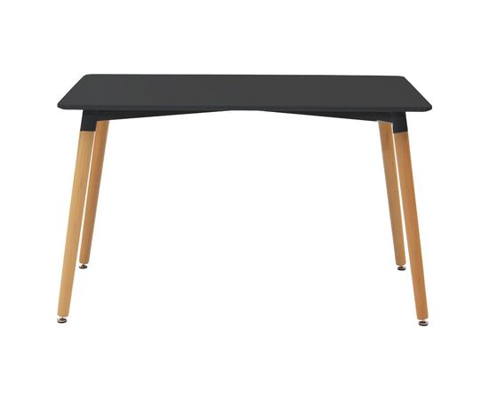 Τραπέζι Natali pakoworld MDF μαύρο-πόδια φυσικό 120x80x76εκ - ΤΡΑΠΕΖΙΑ ΚΟΥΖΙΝΑΣ στο Milonadakis.gr