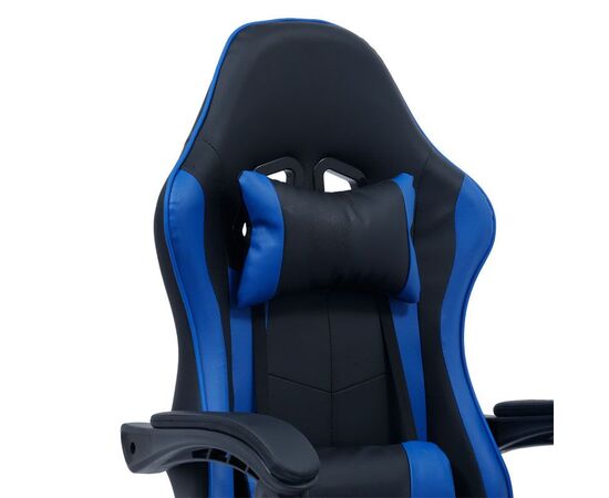 Καρέκλα γραφείου gaming William pakoworld PU μαύρο-μπλε - ΚΑΡΕΚΛΕΣ ΓΡΑΦΕΙΟΥ στο Milonadakis.gr