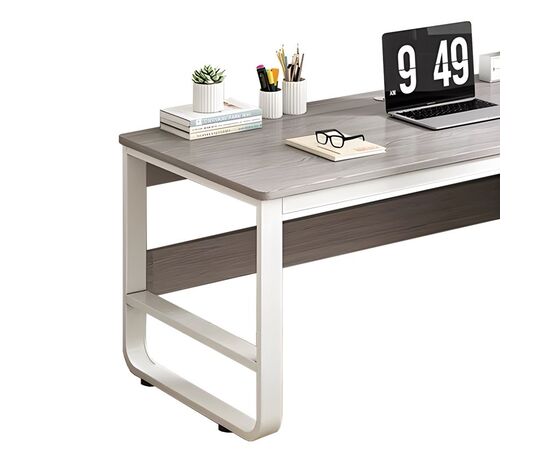 Γραφείο Salto pakoworld με ραφιέρα-MDF γκρι-λευκό 120x48x74εκ - ΓΡΑΦΕΙΑ στο Milonadakis.gr