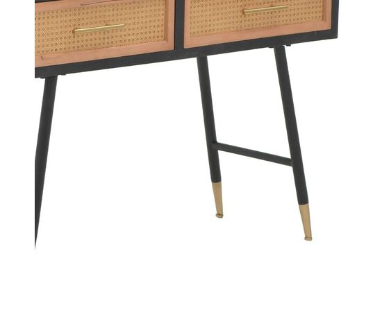 Κονσόλα Hasmia Inart φυσικό-μαύρο ξύλο-μέταλλο 110x35x76εκ - ΕΠΙΠΛΑ ΕΙΣΟΔΟΥ στο Milonadakis.gr